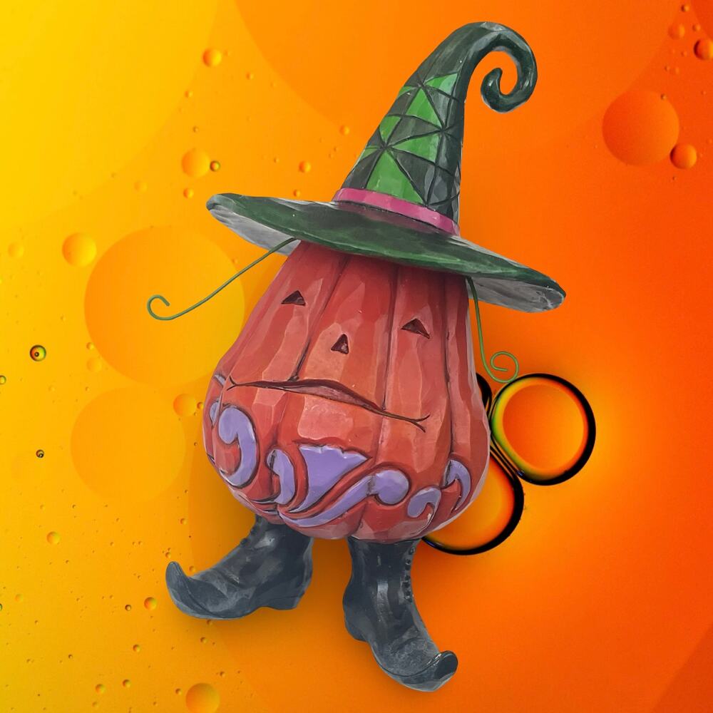 Jim Shore Heartwood Creek Halloween Pumpkin Scared Out Of Your Boots 4027797 Box